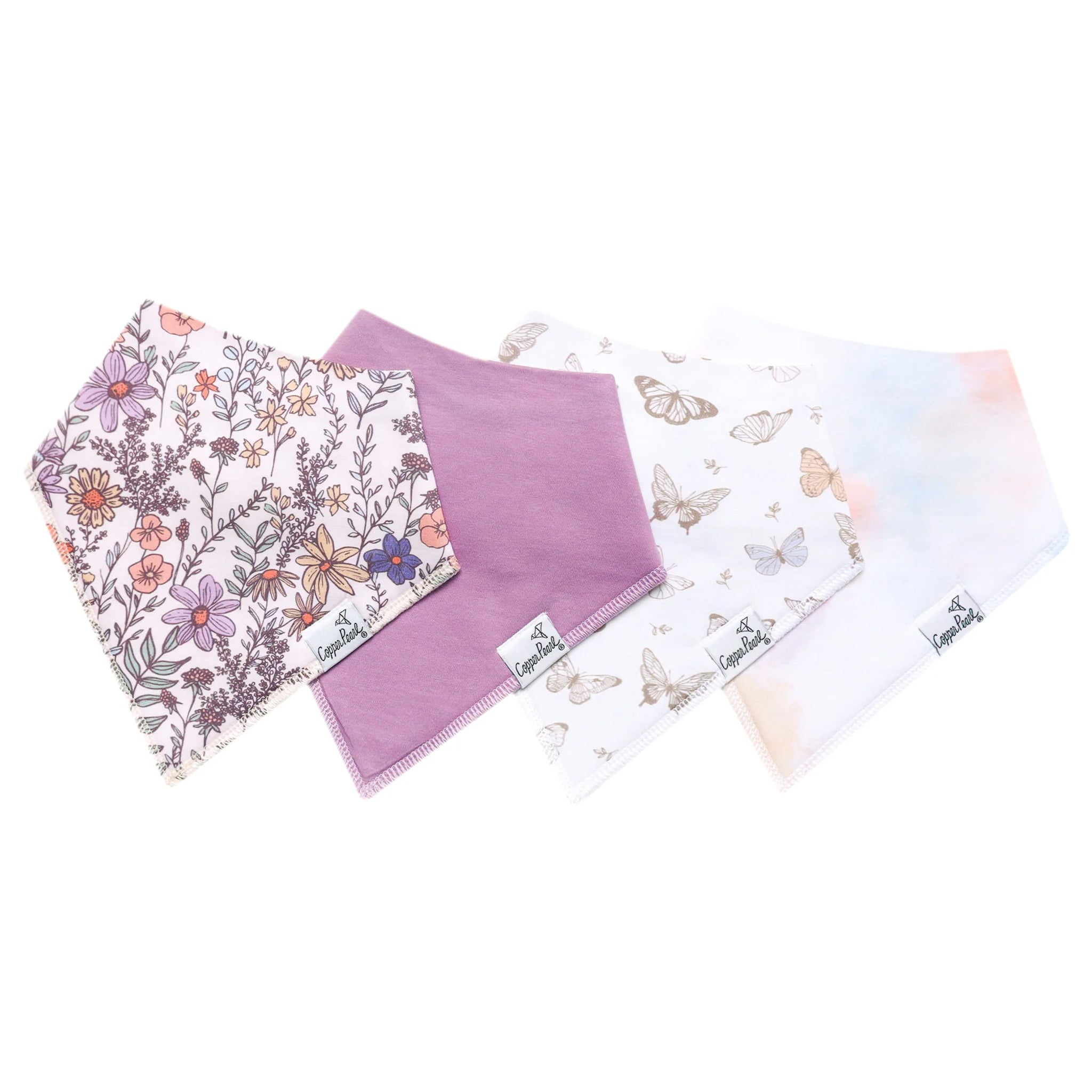 4pk Flora Bandana Bib - Denny's