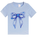 Blue Bow Rib Tee