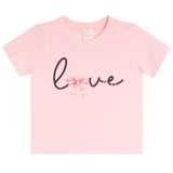 Short Sleeve Rib Tee With Love Bow