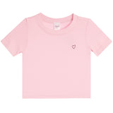 Open Black Heart Short Sleeve Rib Tee