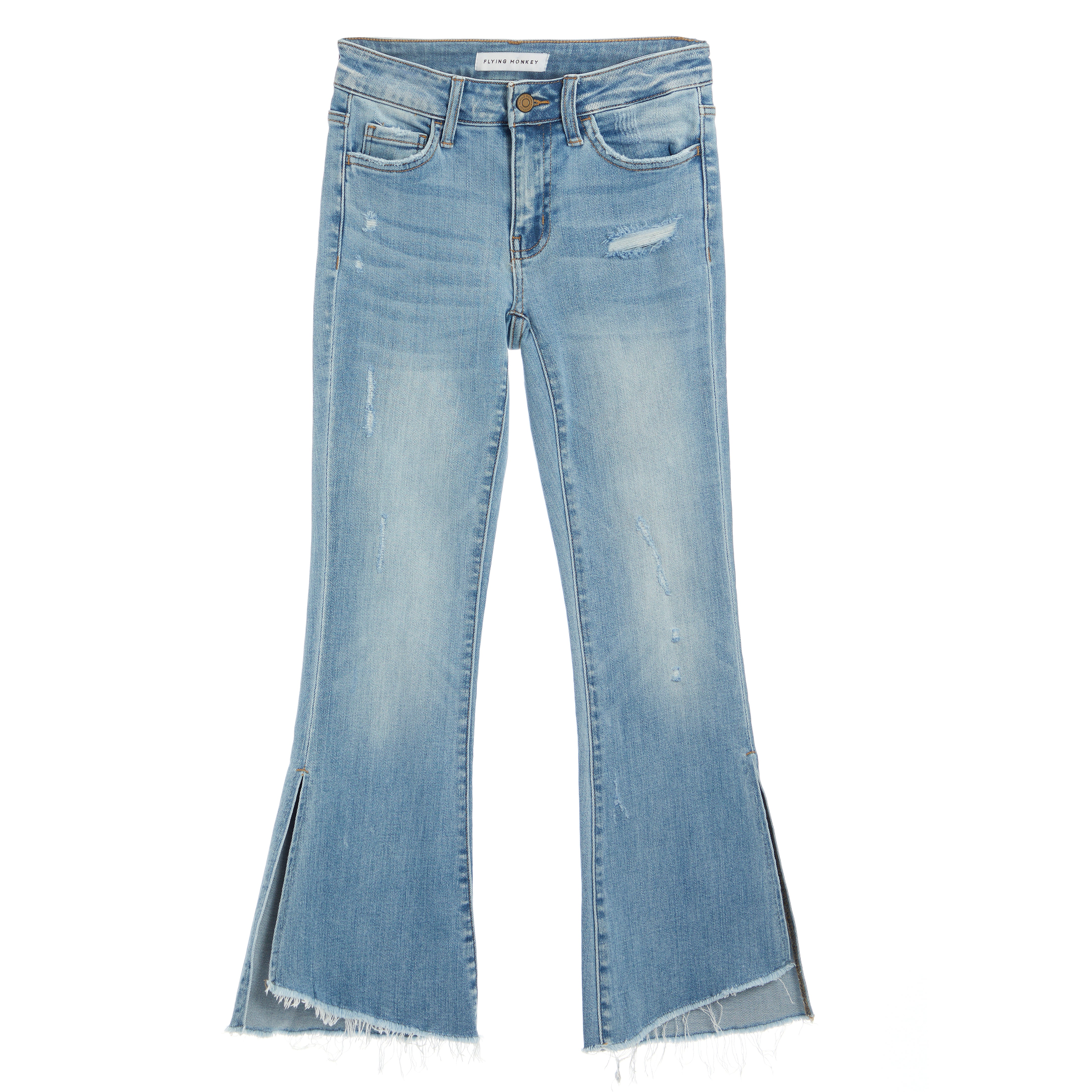 Mid Rise Crop Kick Slit Flare - Denny's