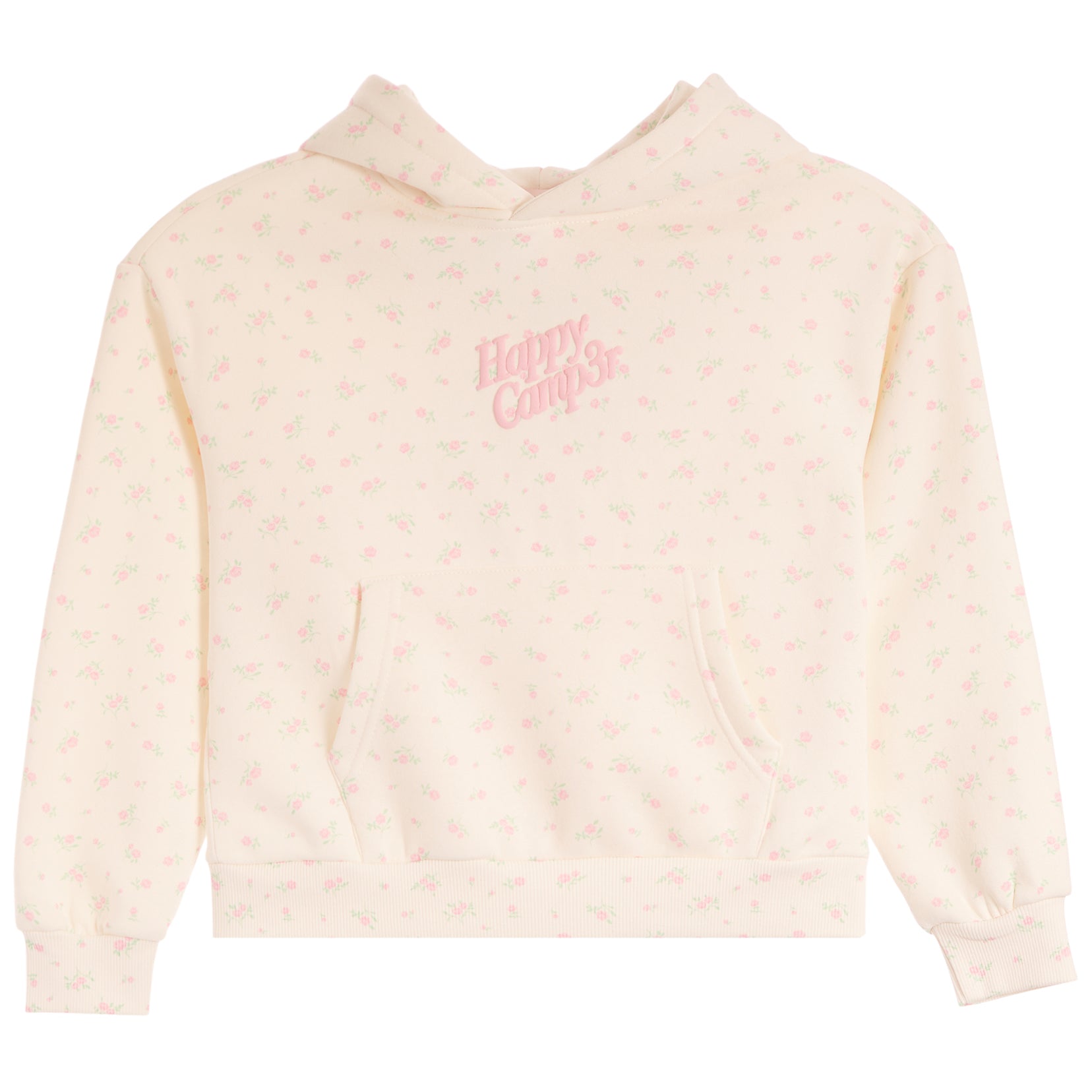 Cream Happy Camp3r Floral Hoodie