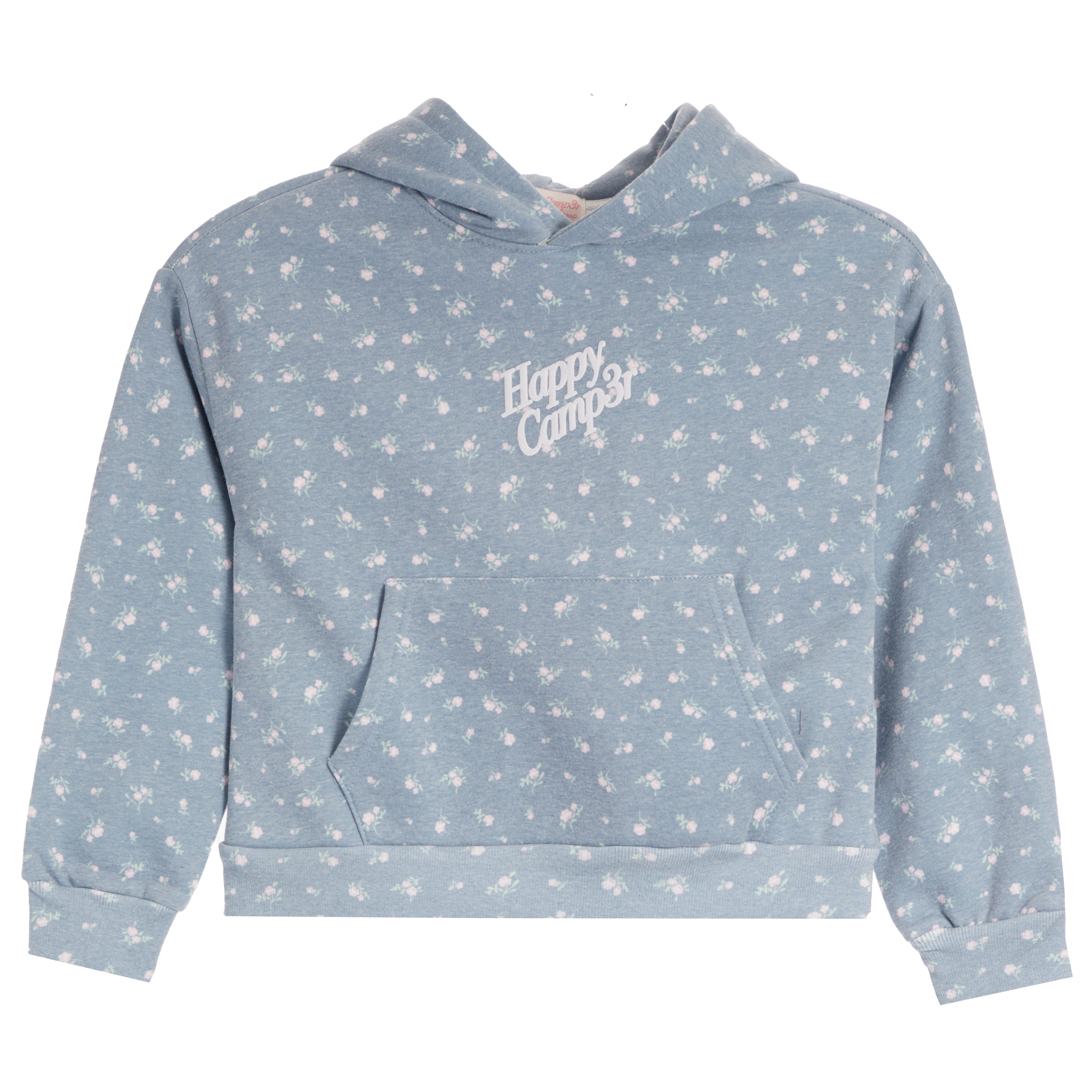 Blue ditzy floral Happy Camp3r Hoody