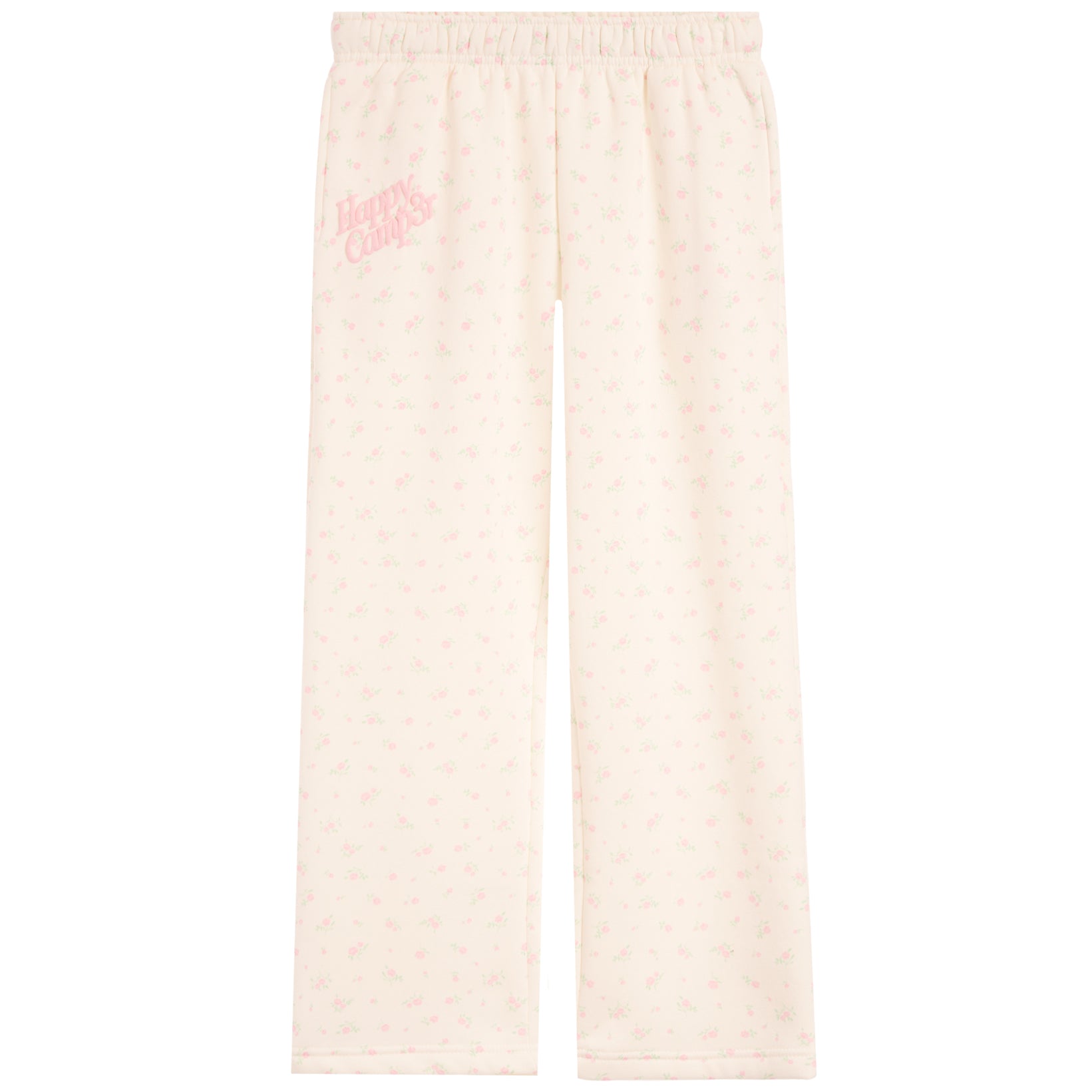 Cream Happy Camp3r Floral Wide Leg Pant