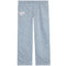 Light blue fleece pants with a white ditsy floral print and 'Happy Camp3r' text on the left thigh, shown flat on a white background.