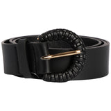 Weave Style D Ring Leather Belt - Denny's