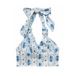 Yvonne Santorini Stripe Floral Halter Top - Denny's