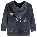 Football Patches Zip Hoodie - Denny's