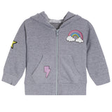 Rainbow Patch Zip Hoodie - Denny's