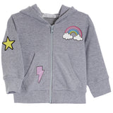 Rainbow Patch Zip Hoodie - Denny's