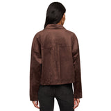 All Day Cropped Suede Jacket
