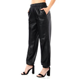 Lenora Faux Leather Jogger - Denny's