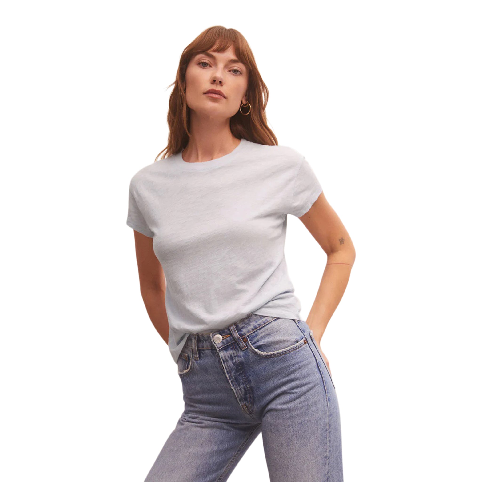 Short Sleeve Modern Slub Crew - Denny's