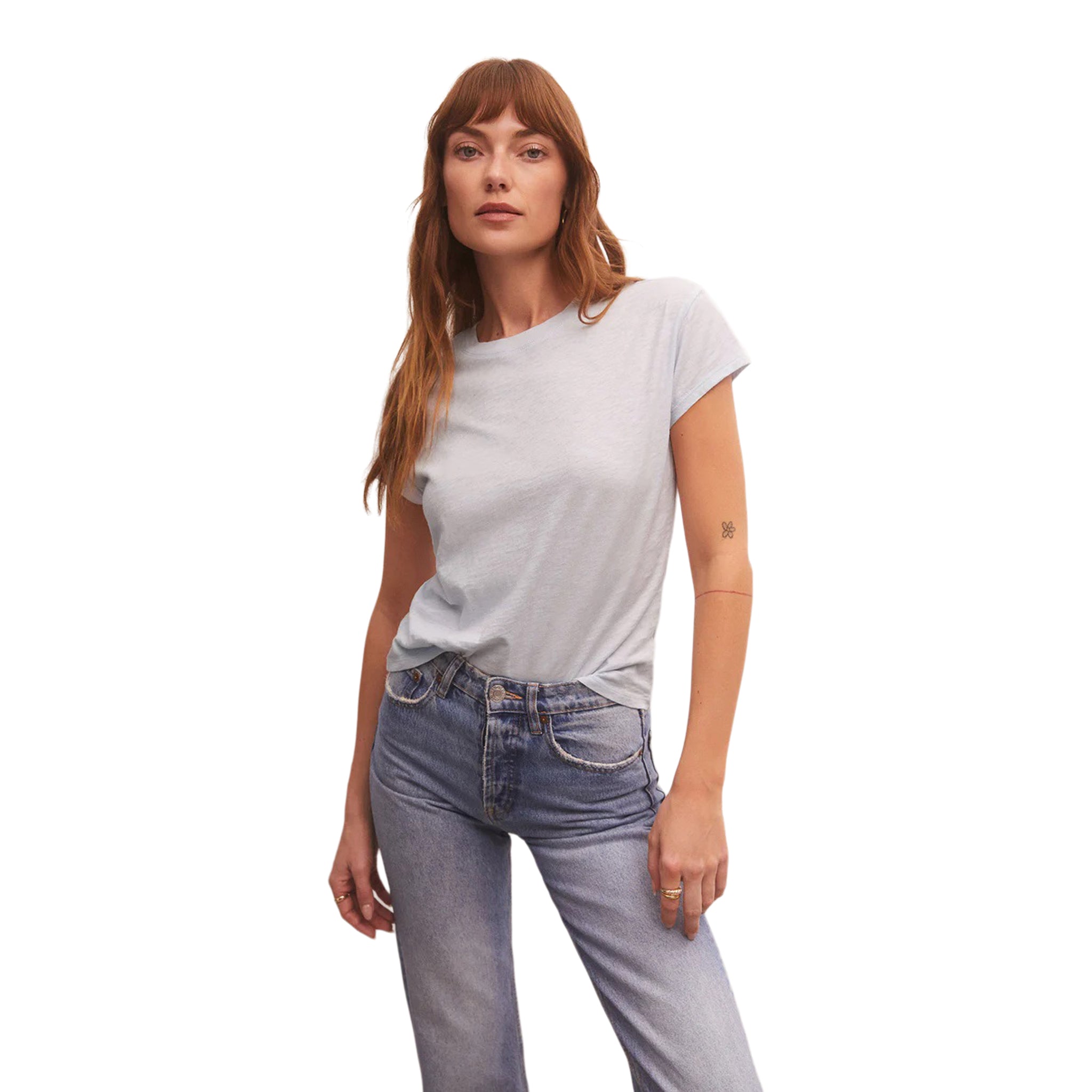 Short Sleeve Modern Slub Crew - Denny's