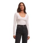 Sirena Rib Long Sleeve Tee - Denny's
