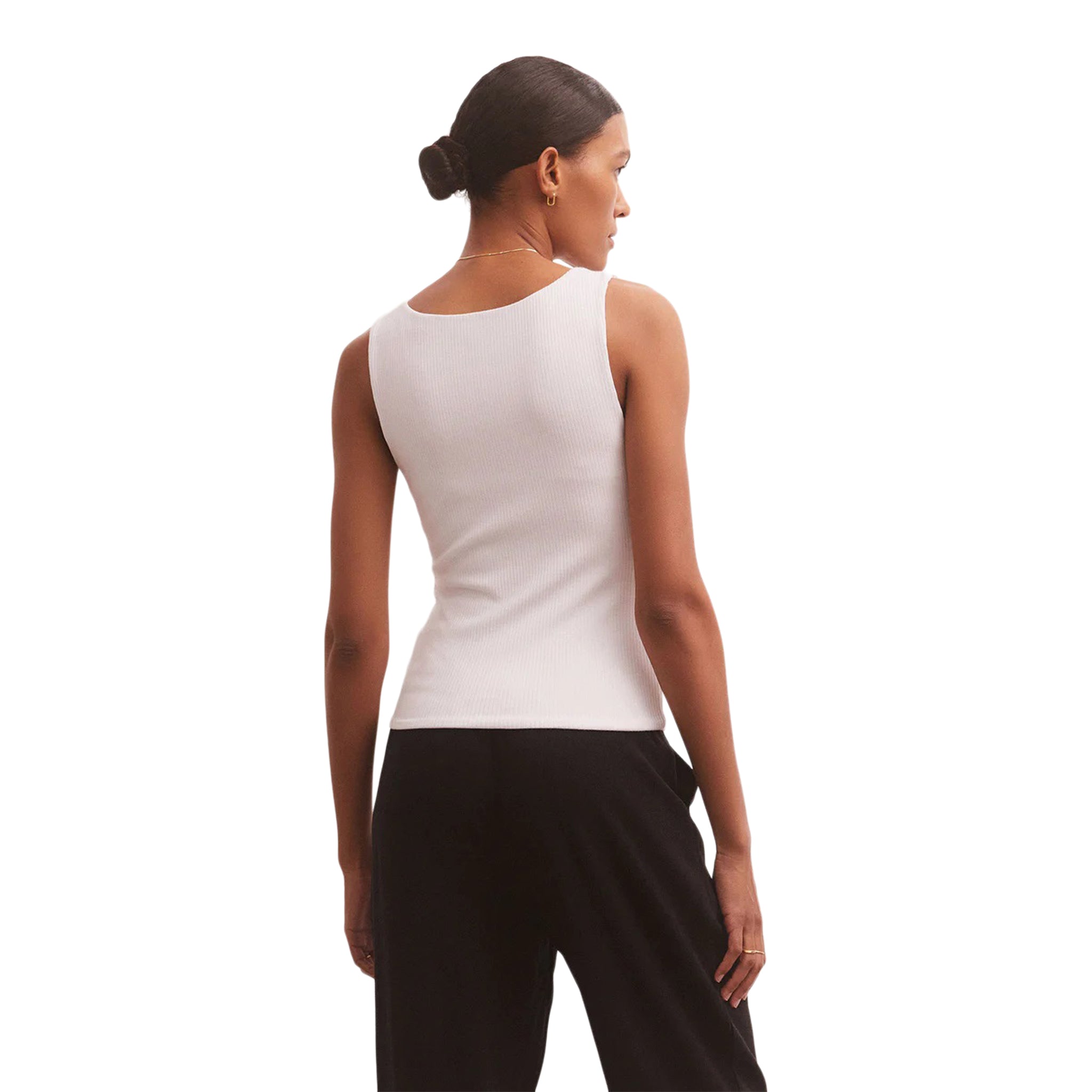 Avala V-neck Rib Tank Top - Denny's