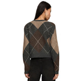 Medina Argyle Cardigan Sweater