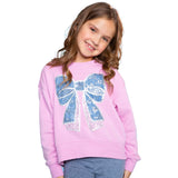 Pink Rose Bow Sweatshirt