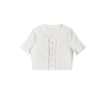 Addison Ruffle Short Sleeve Cardigan - Denny's