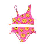 2pc Bikini With Allover Smiley
