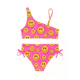 2pc Bikini With Allover Smiley