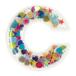 C Confetti Sticker Letter Patch - Denny's