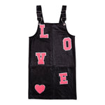 Leather Love Overall Dress Black - Denny's