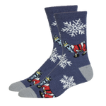 Adult Nice Santa Fuzzy Sock - Denny's