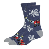 Adult Nice Santa Fuzzy Sock - Denny's