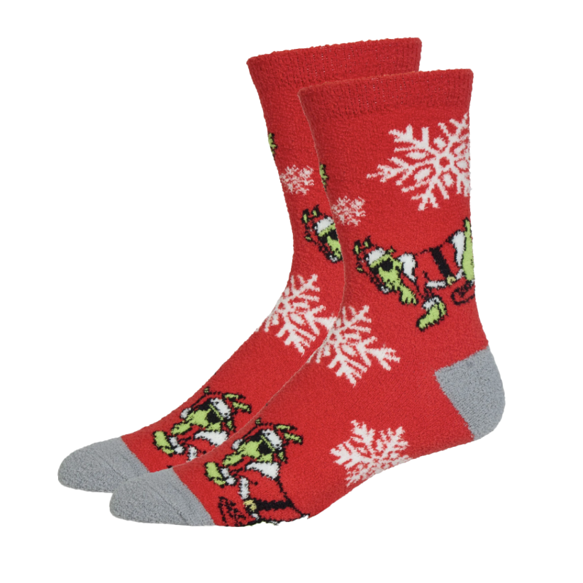 Adult Naughty Santa Fuzzy Sock - Denny's