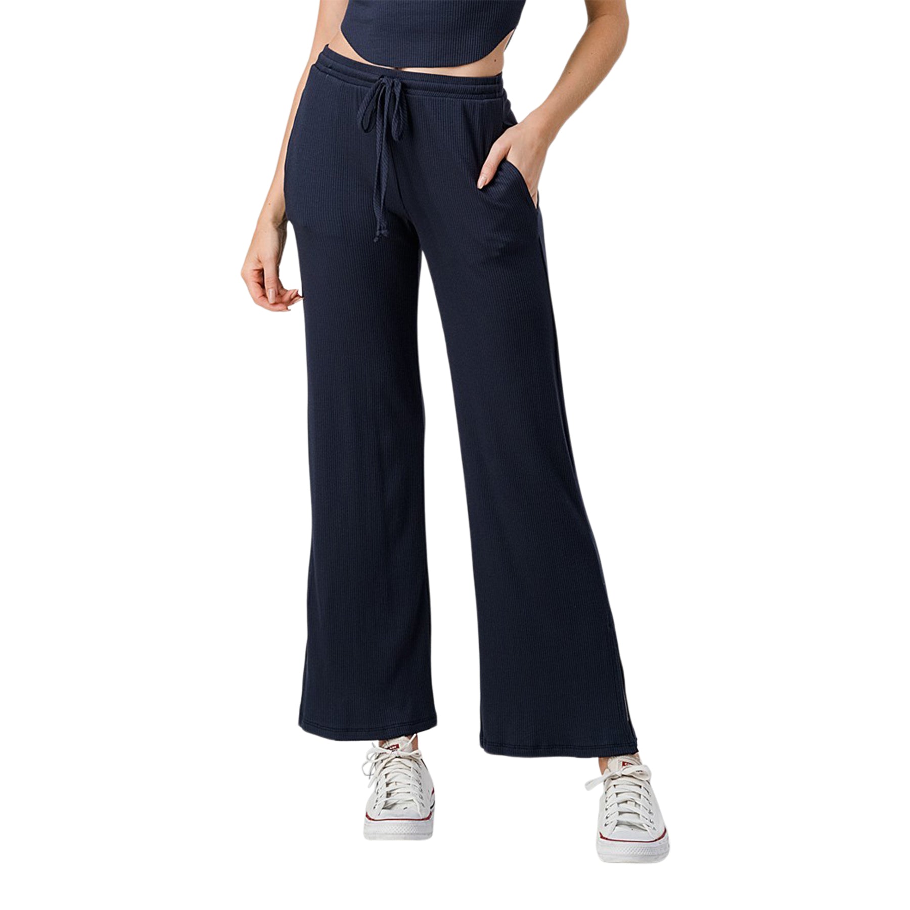 Ribbed Wide Leg Pant - Denny's