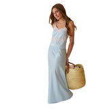 Margot Satin Lace Trim Tank