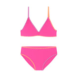 2pc Crinkle Bikini With Whipstitch
