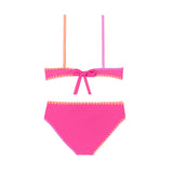 2pc Crinkle Bikini With Whipstitch