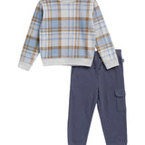 Plaid & Thermal Pant Set - Denny's