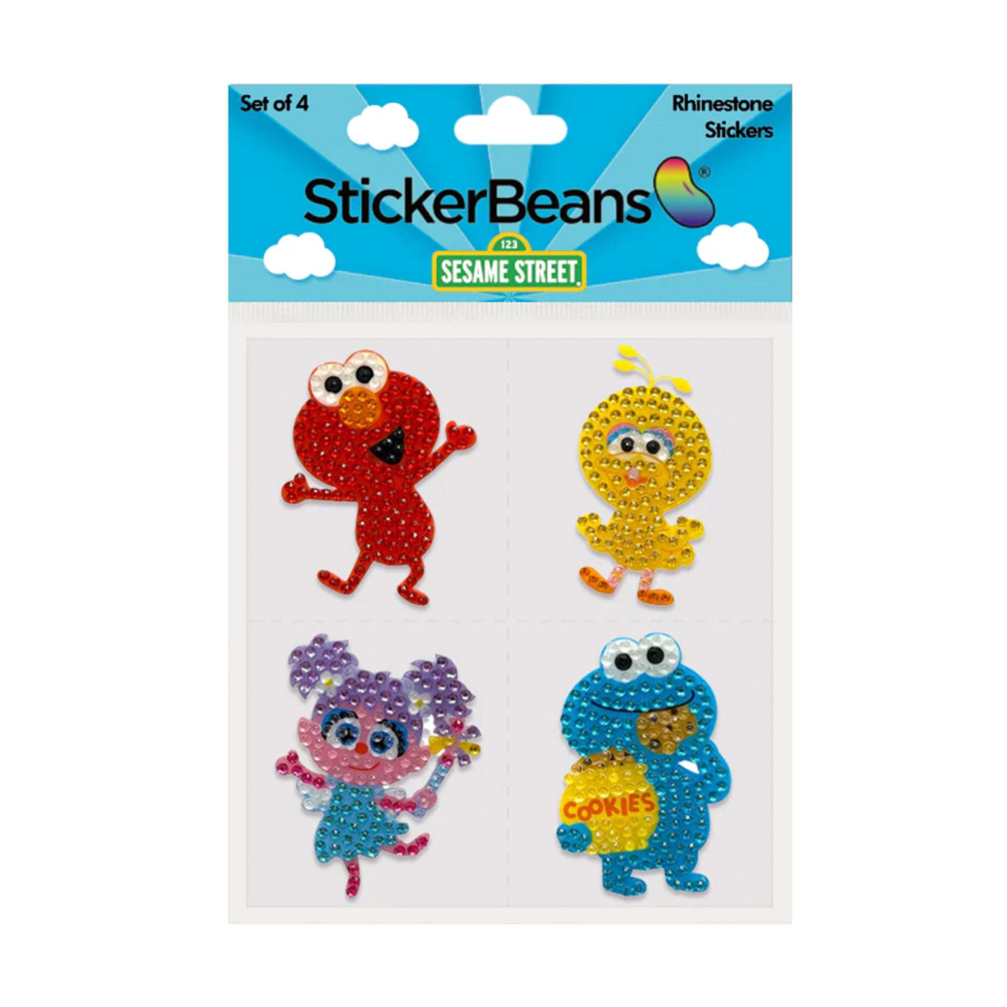 Sesame Street Elmo and Friends Set of 4 Stickers - Denny's