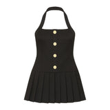 Sora Dress With Gold Buttons