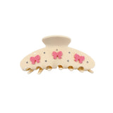 Triple Bow and Rhinestone Claw Clip