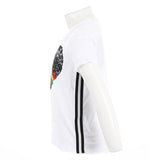 Short Sleeve Top with Black Heart Rainbow and Black/White Side Taping - Denny's