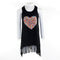 Jersey Fringe Dress with Sprinkle Heart - Denny's