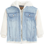 Set For Life Sherpa & Denim Hoodie - Denny's