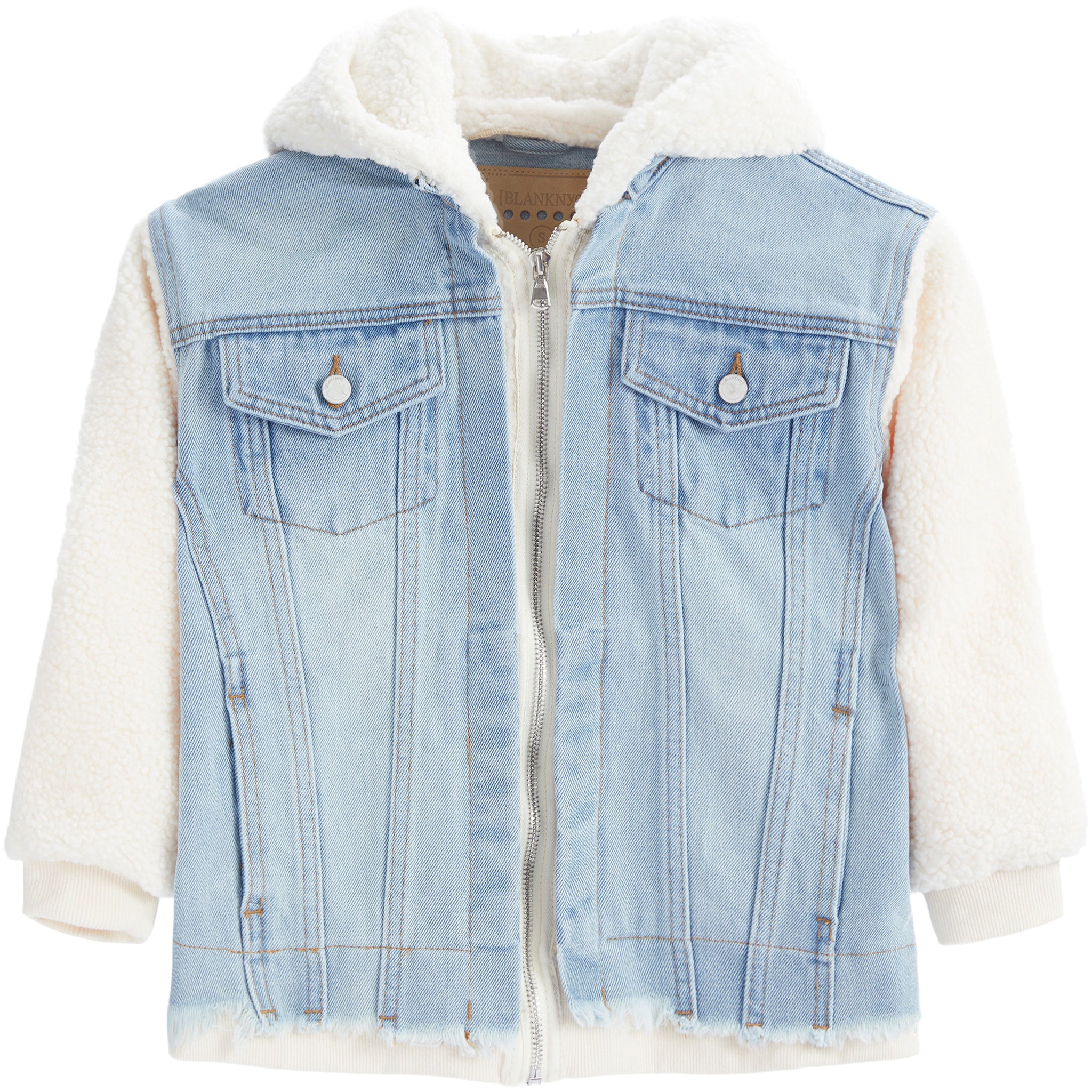 Set For Life Sherpa & Denim Hoodie - Denny's