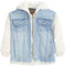 Set For Life Sherpa & Denim Hoodie - Denny's