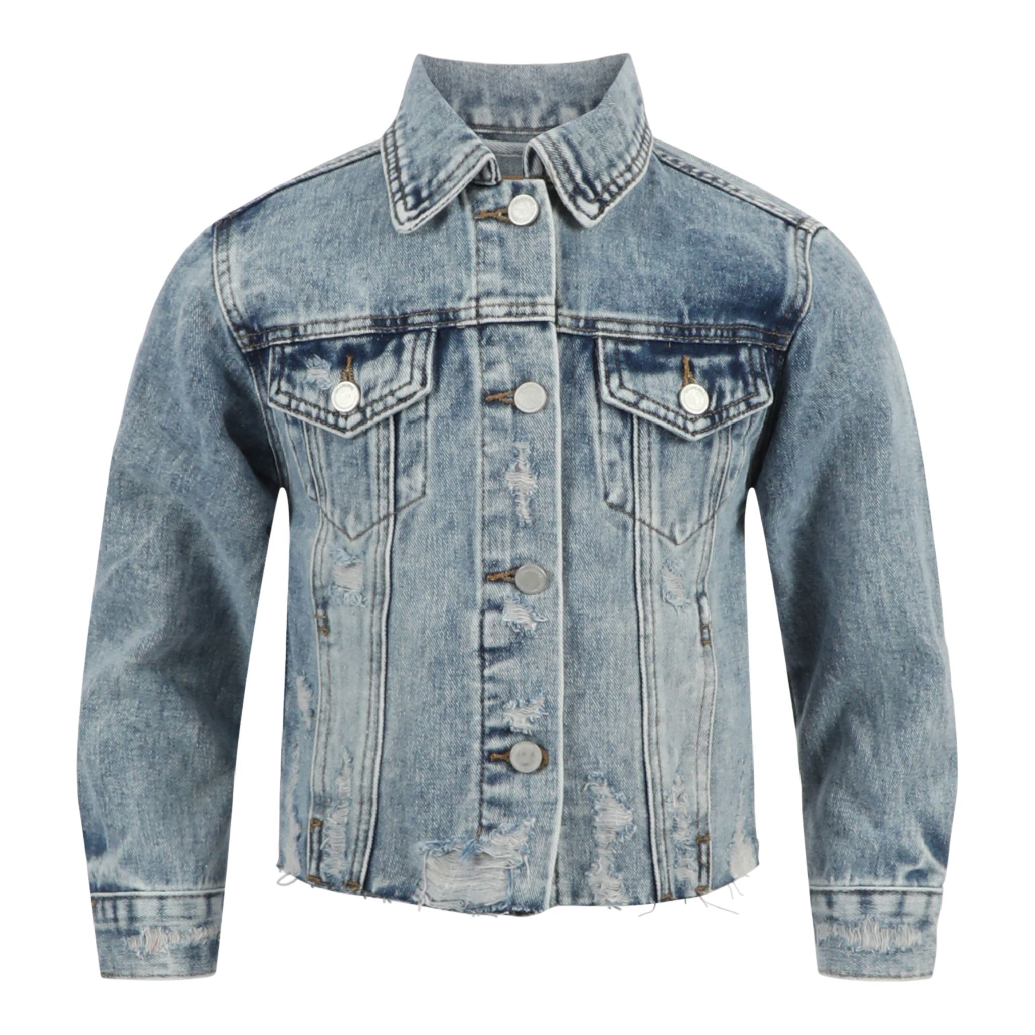 Perfect Places Destructed Denim Jacket - Denny's