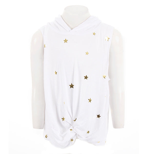 Short Sleeve Hoody with Gold Stars - Denny's