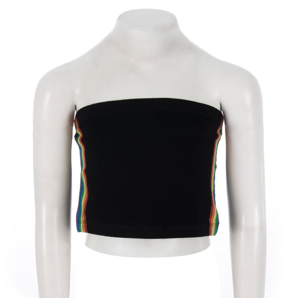 Tube Top with Rainbow Stripe On Side - Denny's