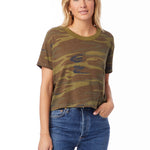 Camo Short Sleeve Crop Tee - Denny's