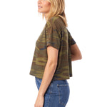 Camo Short Sleeve Crop Tee - Denny's