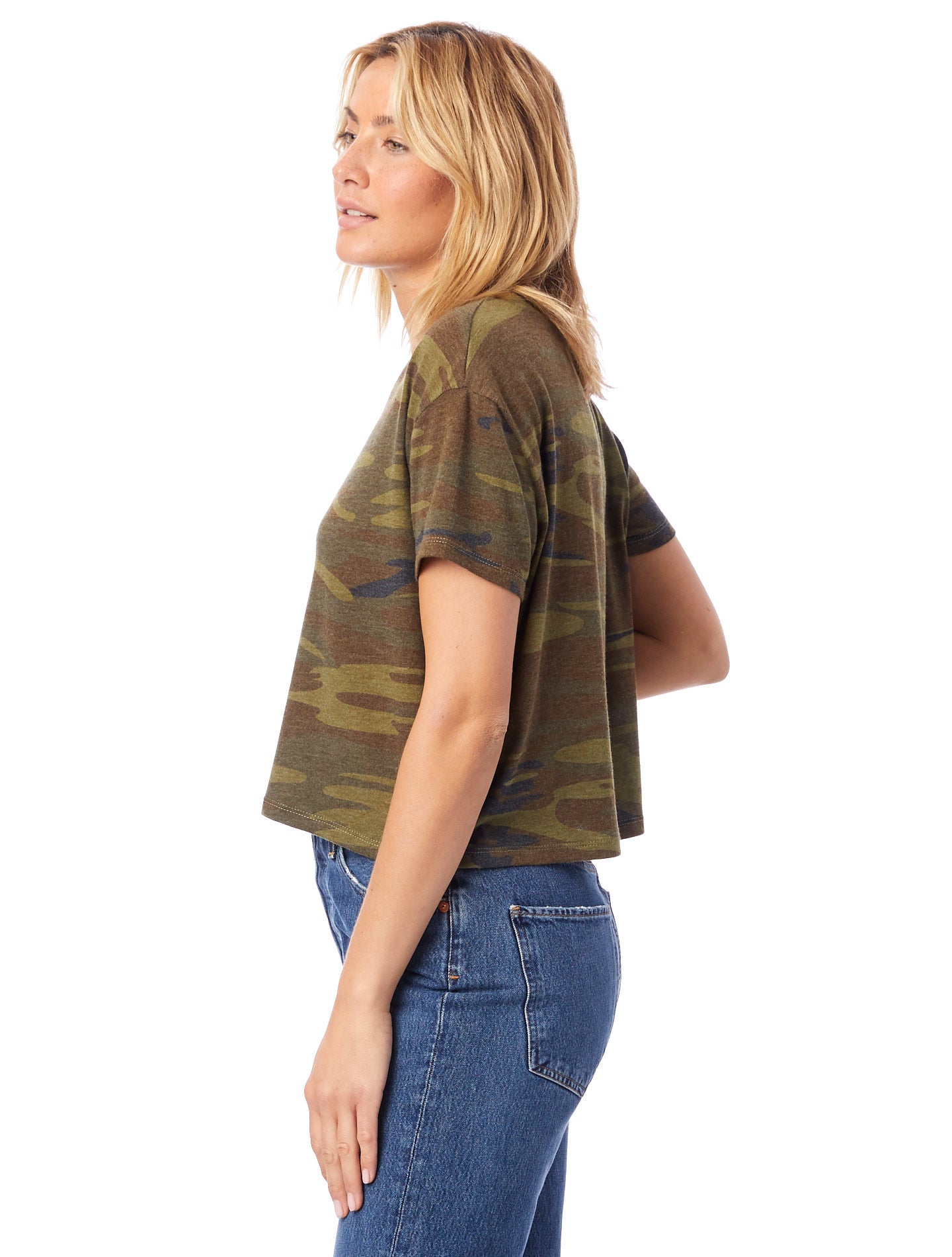 Camo Short Sleeve Crop Tee - Denny's