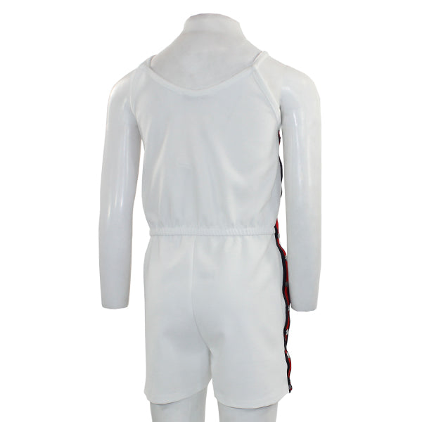 Romper with Red Stripe and Snaps - Denny's